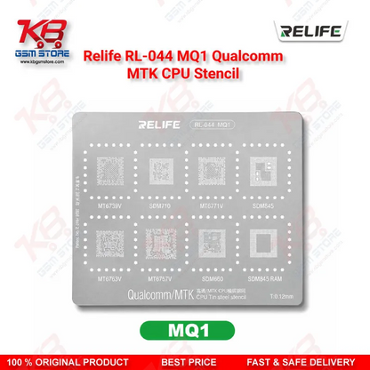 Relife RL-044 MQ1 Qualcomm MTK CPU BGA Reballing Stencil 0.12mm