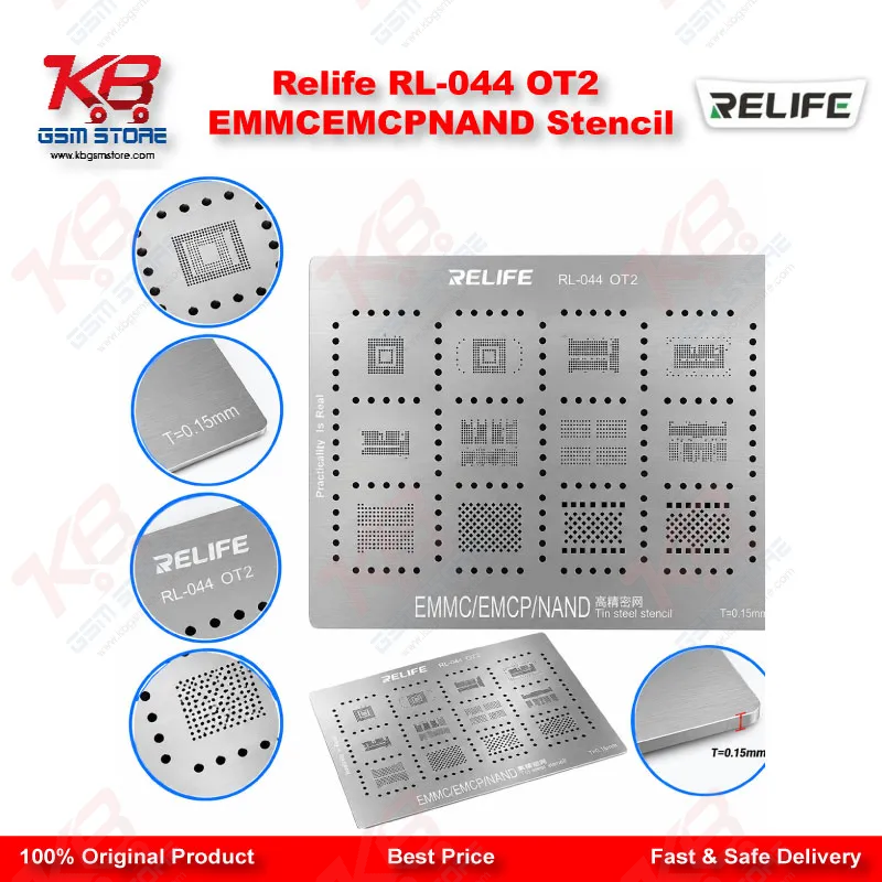 Relife RL-044 OT2 EMMC/EMCP/NAND Stencil