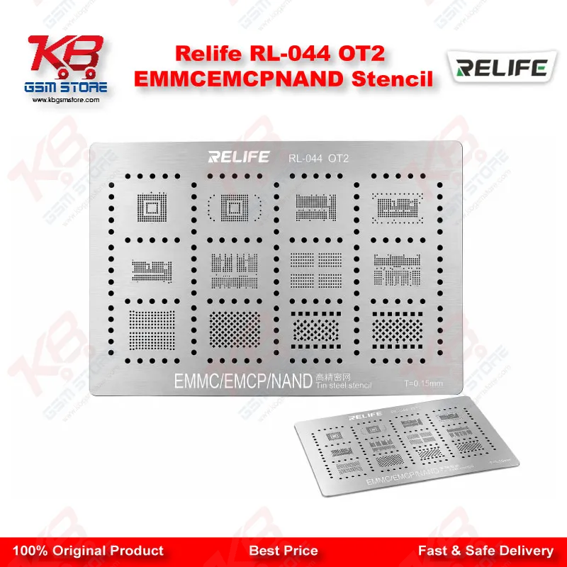 Relife RL-044 OT2 EMMC/EMCP/NAND Stencil