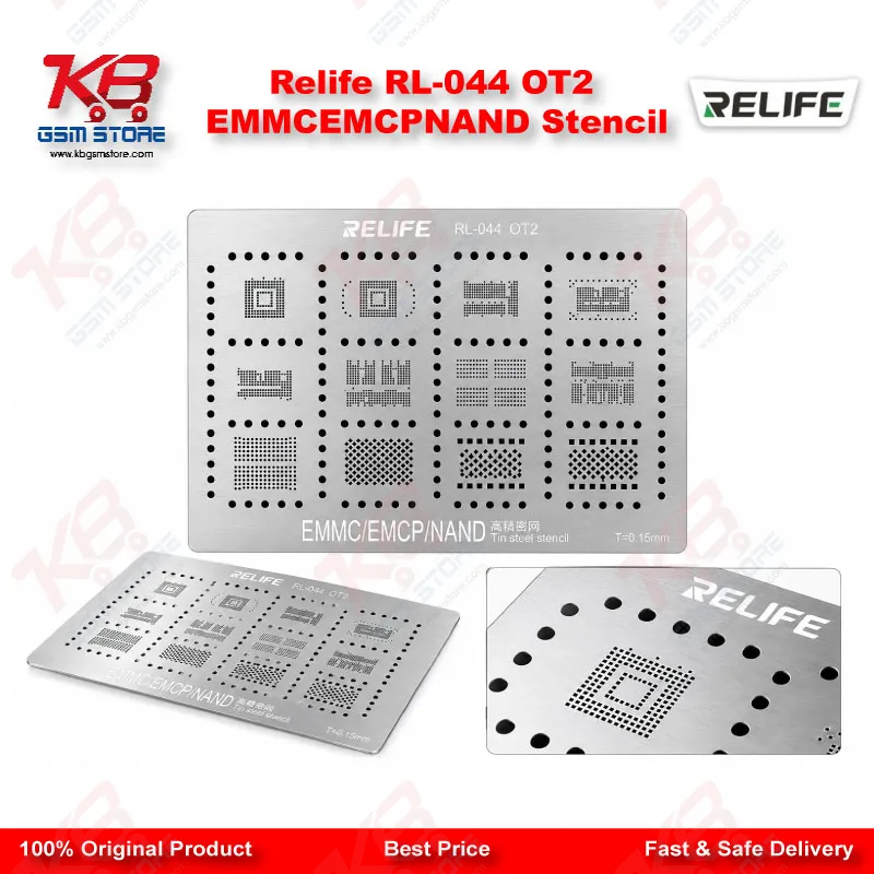 Relife RL-044 OT2 EMMC/EMCP/NAND Stencil
