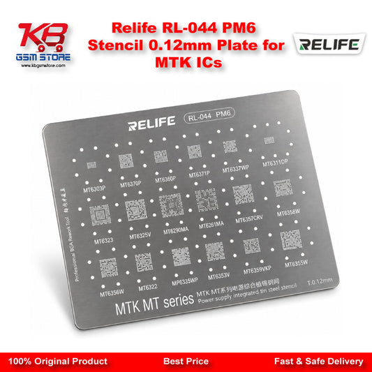 Relife RL-044 PM6 Stencil 0.12mm Plate for MTK ICs