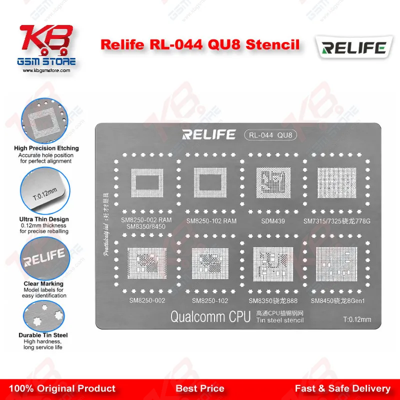 Relife RL-044 QU8 Stencil