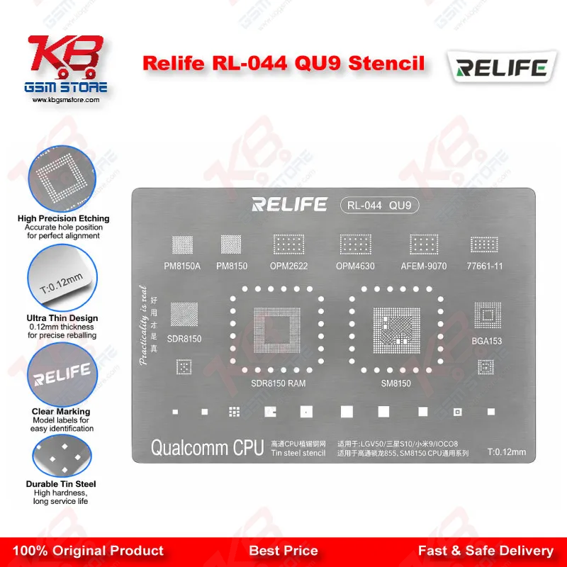 Relife RL-044 QU9 Stencil