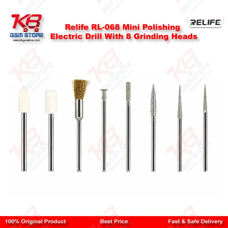 Relife RL-068 Mini Polishing Electric Drill With 8 Grinding Heads