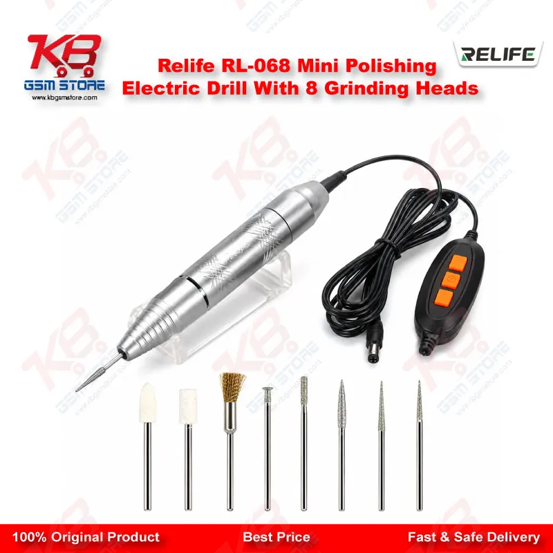 Relife RL-068 Mini Polishing Electric Drill With 8 Grinding Heads