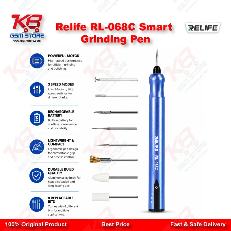 Relife RL-068C Smart Grinding Pen – 3-Speed Rechargeable IC & PCB Tool