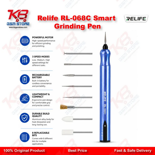 Relife RL-068C Smart Grinding Pen – 3-Speed Rechargeable IC & PCB Tool