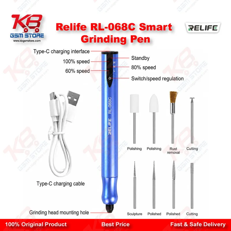 Relife RL-068C Smart Grinding Pen – 3-Speed Rechargeable IC & PCB Tool