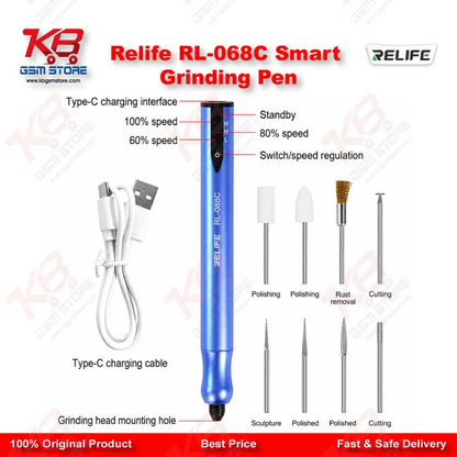 Relife RL-068C Smart Grinding Pen – 3-Speed Rechargeable IC & PCB Tool