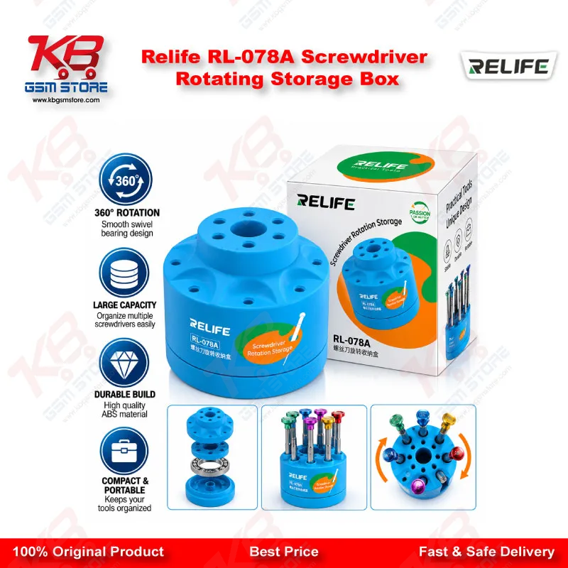 Relife RL-078A Screwdriver Rotating Storage Box