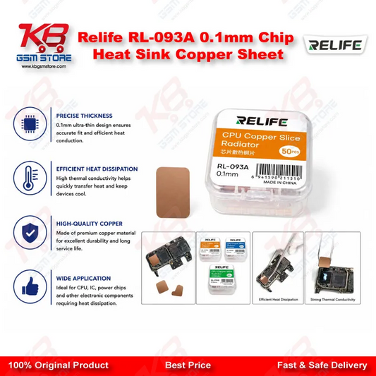Relife RL-093A 0.1mm Chip Heat Sink Copper Sheet