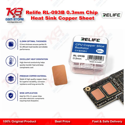 Relife RL-093B 0.3mm Chip Heat Sink Copper Sheet