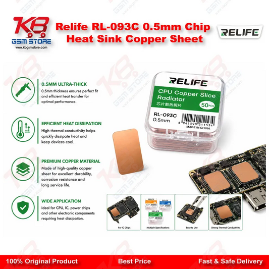 Relife RL-093C 0.5mm Chip Heat Sink Copper Sheet