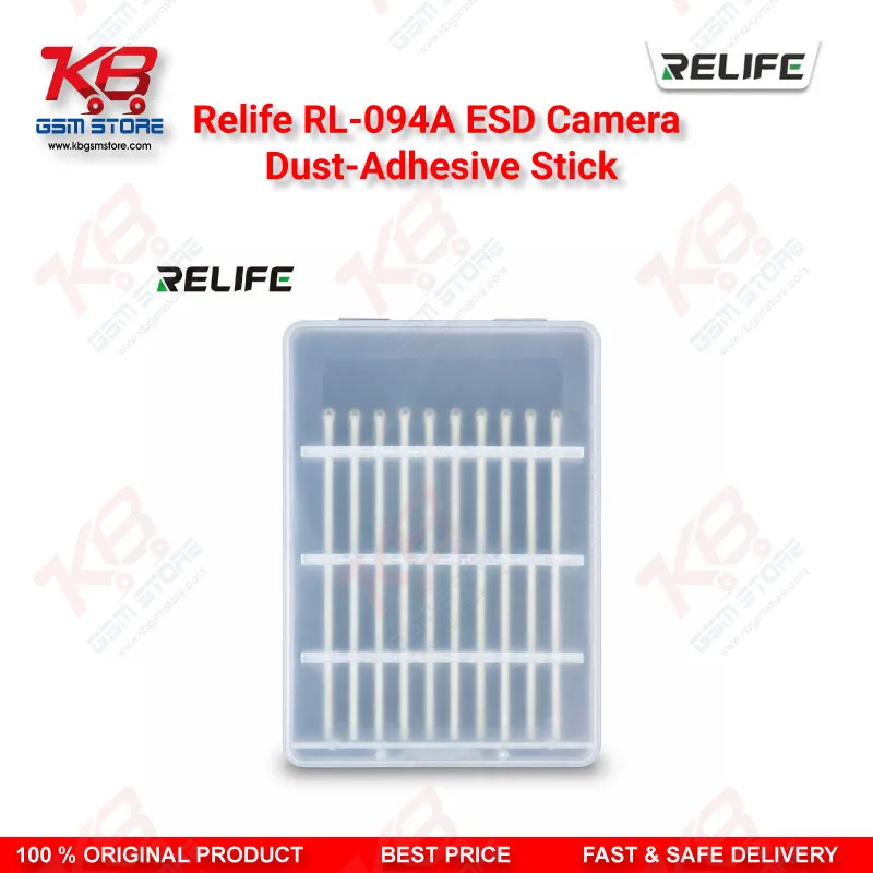 RELIFE RL-094A ESD Camera Dust-Adhesive Stick (10 Pcs) – 2.5mm Anti-Static Cleaning Tool
