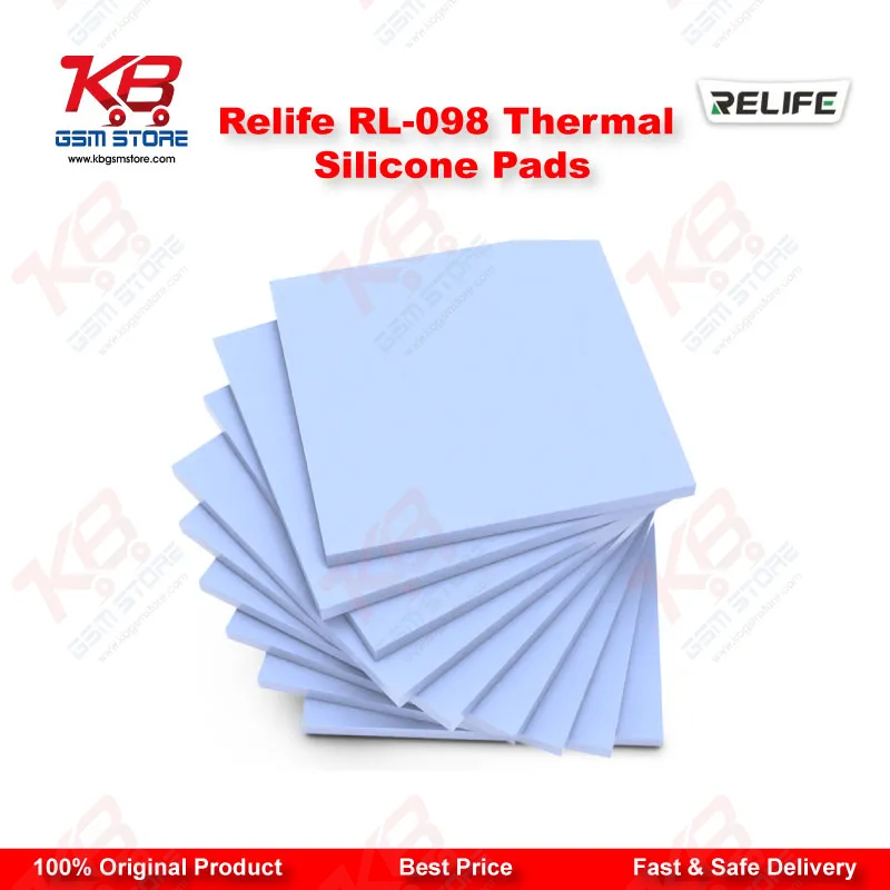 Relife RL-098 Insulating Thermal Silicone Pads – 12x12x2mm – 100Pcs