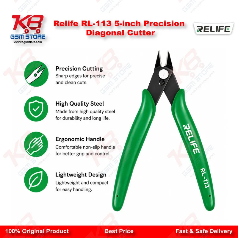 Relife RL-113 5-inch Precision Diagonal Cutter