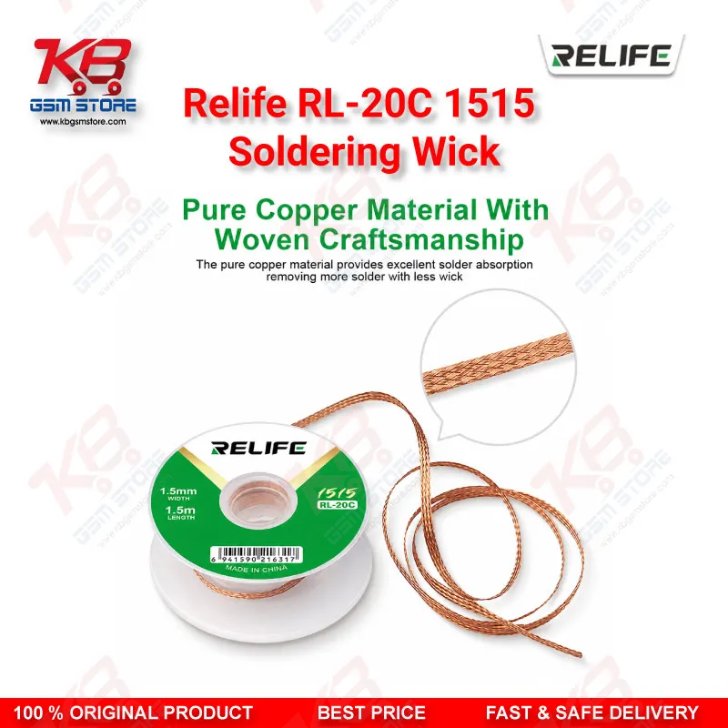 RELIFE RL-20C 1515 Soldering Wick 1.5mm Desoldering Braid for Mobile PCB Repair