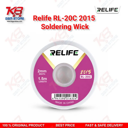 RELIFE RL-20C-2015 Desoldering Wick 2.0mm x 1.5m Solder Removal Braid for Mobile PCB Repair