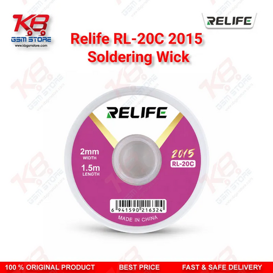 RELIFE RL-20C-2015 Desoldering Wick 2.0mm x 1.5m Solder Removal Braid for Mobile PCB Repair