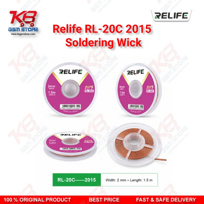 RELIFE RL-20C-2015 Desoldering Wick 2.0mm x 1.5m Solder Removal Braid for Mobile PCB Repair
