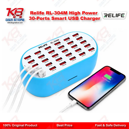 Relife RL-304M High Power 30-Ports Smart USB Charger