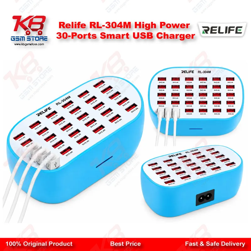 Relife RL-304M High Power 30-Ports Smart USB Charger