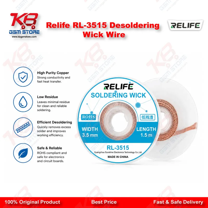 Relife RL-3015 Desoldering Wick Wire