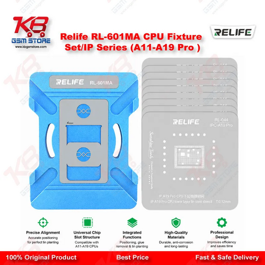 RELIFE RL-601MA CPU Fixture Set A11-A19 Pro Magnetic Reballing Platform