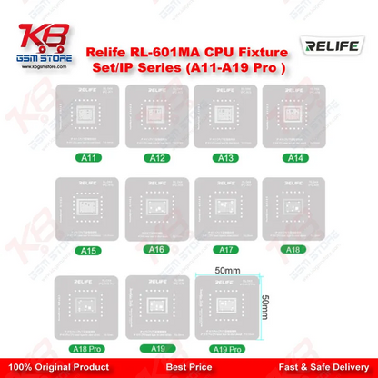RELIFE RL-601MA CPU Fixture Set A11-A19 Pro Magnetic Reballing Platform