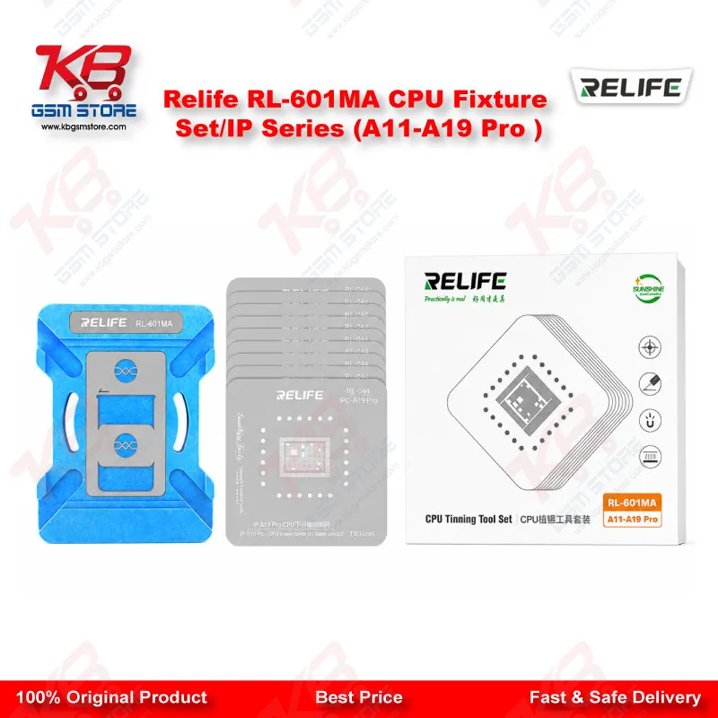 RELIFE RL-601MA CPU Fixture Set A11-A19 Pro Magnetic Reballing Platform