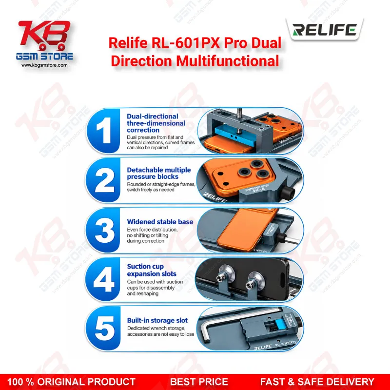 Relife RL-601PX Pro Dual-Direction Multifunctional Frame Correction Fixture for Mobile Middle Frame Repair