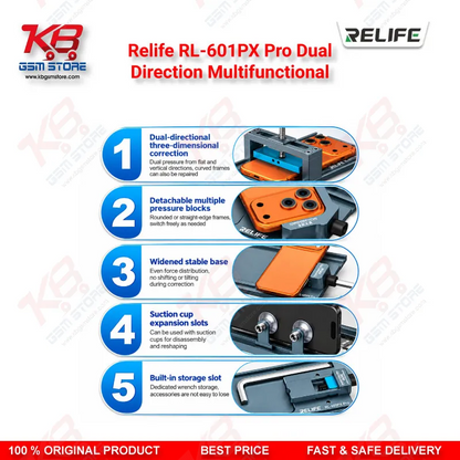Relife RL-601PX Pro Dual-Direction Multifunctional Frame Correction Fixture for Mobile Middle Frame Repair