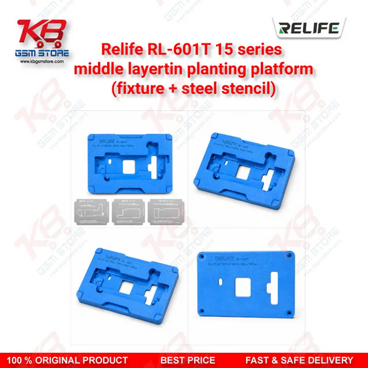 RELIFE RL-601T 15 Series Middle Layer Tin Planting Platform – Fixture + Steel stencil
