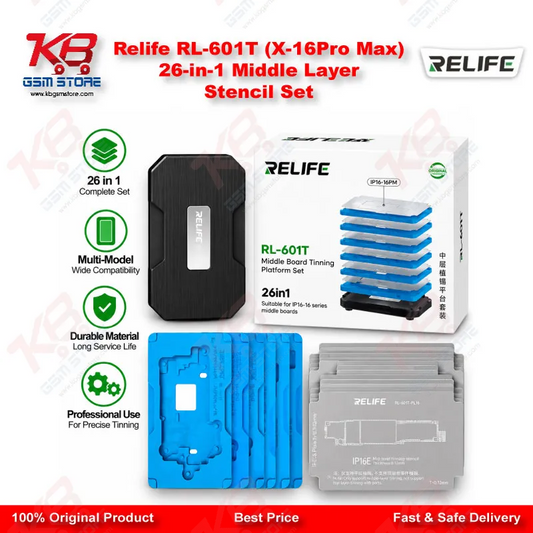 Relife RL-601T (X-16Pro Max) 26-in-1 Middle Layer Stencil Set