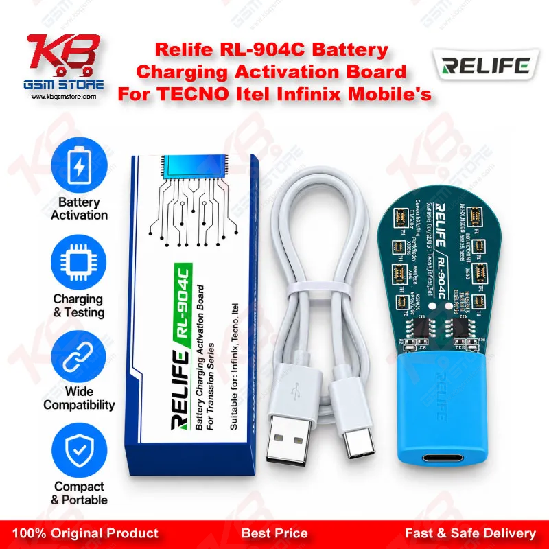 Relife RL-904C Battery Charging Activation Board For TECNO Itel Infinix Mobile’s
