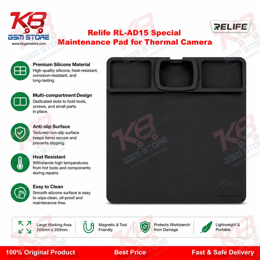 RELIFE RL-AD15 Silicone Maintenance Pad for PCB Thermal Camera – Heat Resistant Work Mat