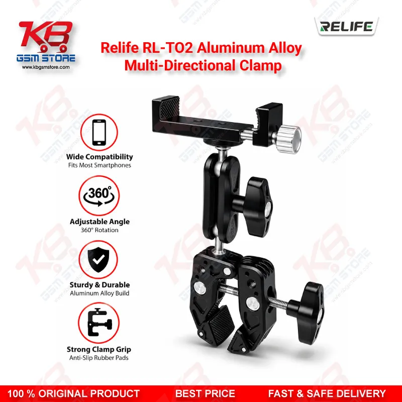 Relife RL-TO2 Aluminum Alloy Multi-Directional Clamp