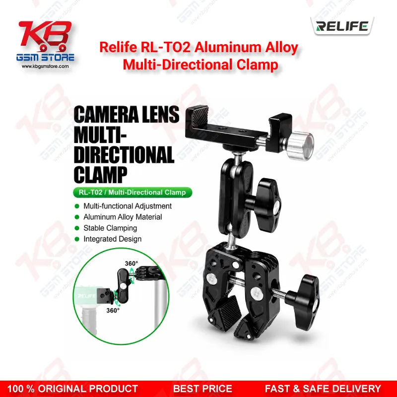 Relife RL-TO2 Aluminum Alloy Multi-Directional Clamp