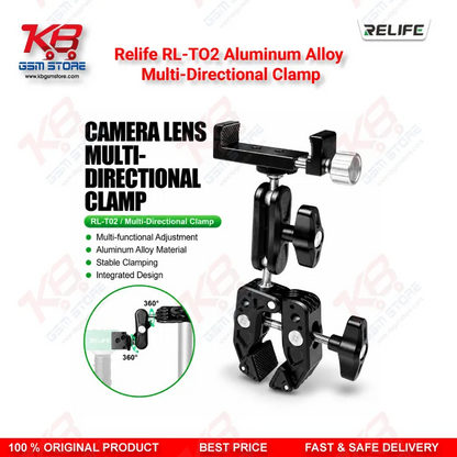 Relife RL-TO2 Aluminum Alloy Multi-Directional Clamp
