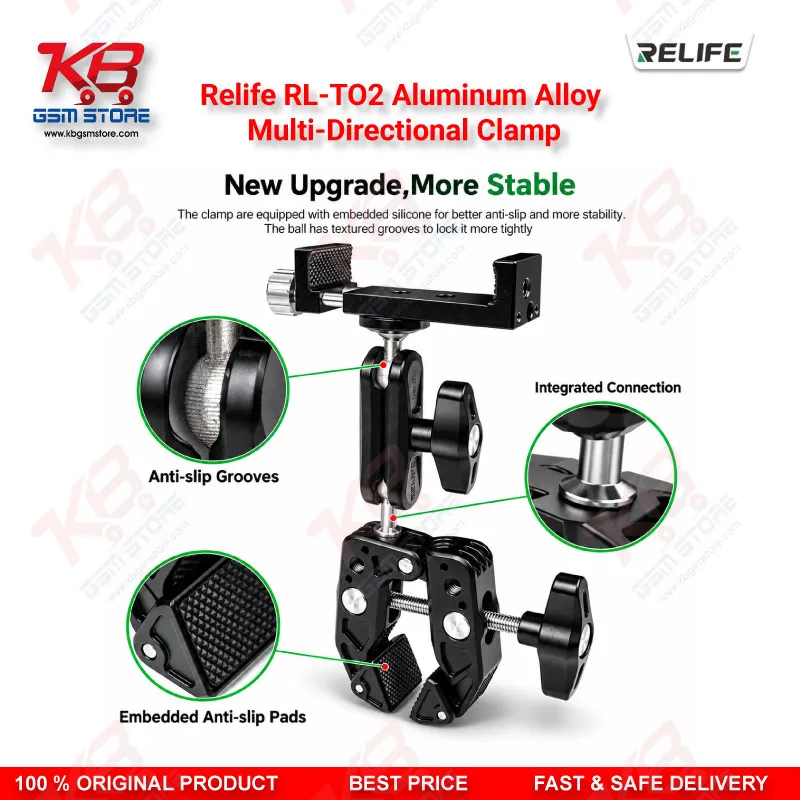 Relife RL-TO2 Aluminum Alloy Multi-Directional Clamp