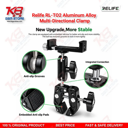 Relife RL-TO2 Aluminum Alloy Multi-Directional Clamp