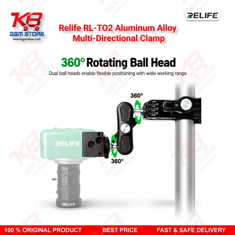 Relife RL-TO2 Aluminum Alloy Multi-Directional Clamp