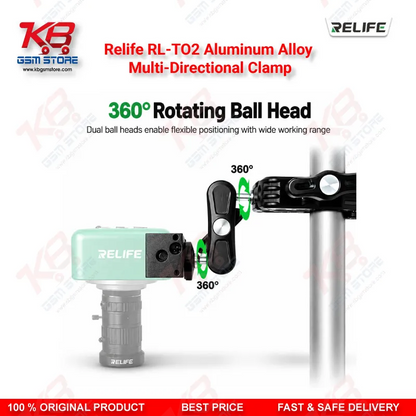 Relife RL-TO2 Aluminum Alloy Multi-Directional Clamp