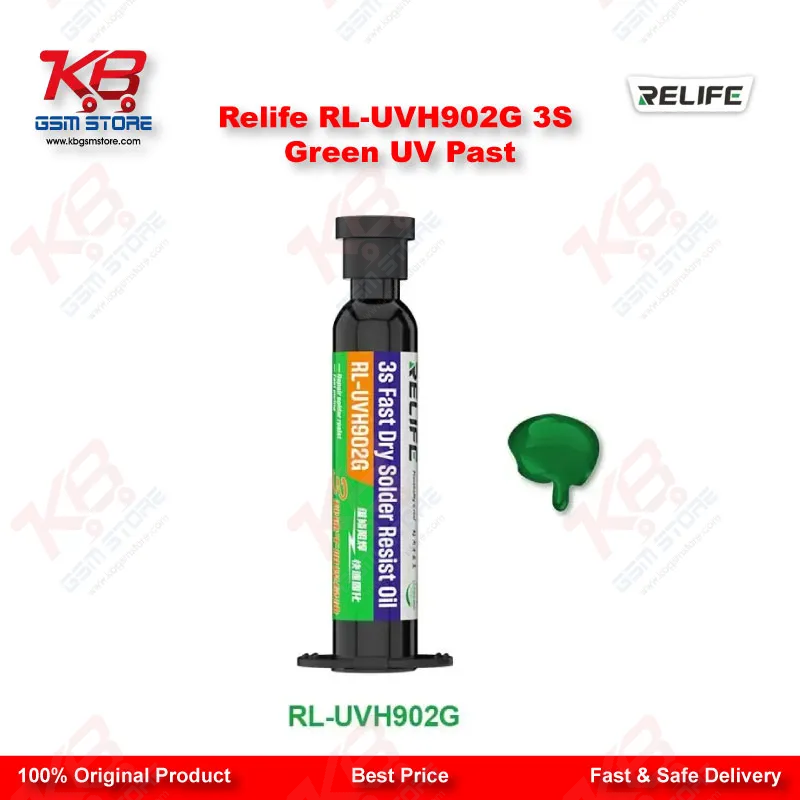 RELIFE RL-UVH902G Green UV Curing Solder Mask – 3S Quick Dry Flying Wire Oil (10ml)