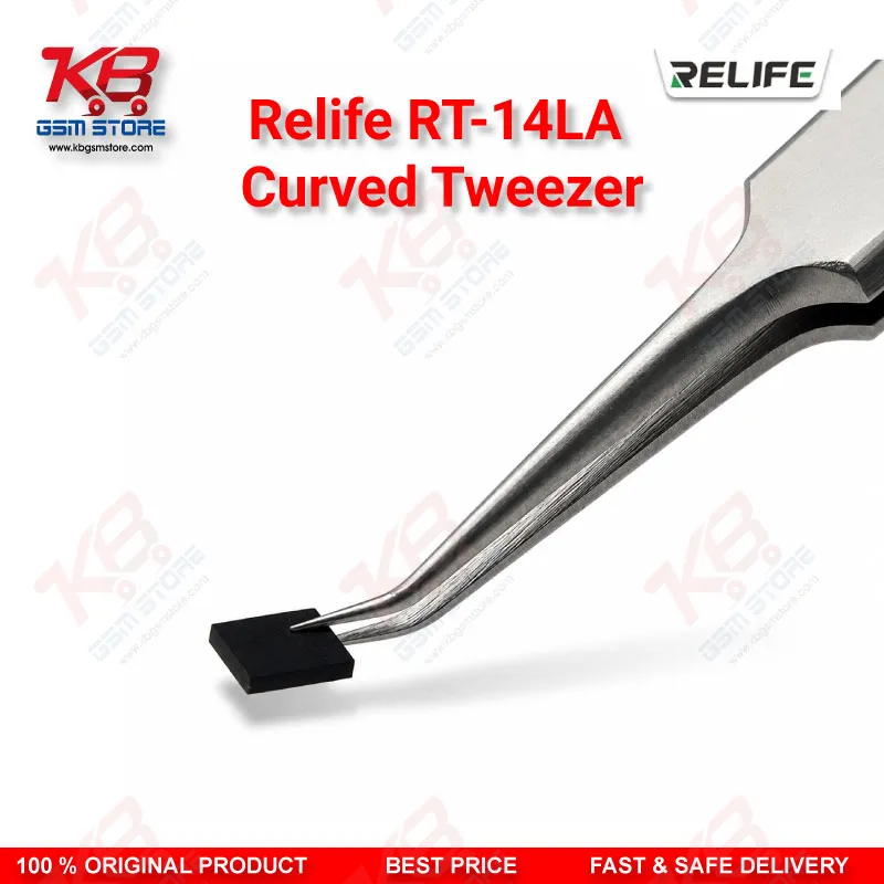 RELIFE RT-14LA Precision Curved Chip Tweezer for Mobile IC Repair