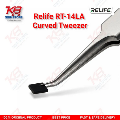 RELIFE RT-14LA Precision Curved Chip Tweezer for Mobile IC Repair