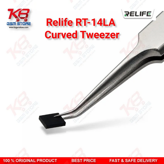 RELIFE RT-14LA Precision Curved Chip Tweezer for Mobile IC Repair