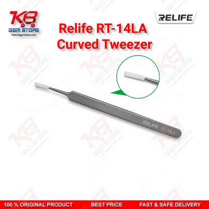 RELIFE RT-14LA Precision Curved Chip Tweezer for Mobile IC Repair
