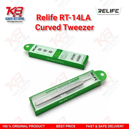 RELIFE RT-14LA Precision Curved Chip Tweezer for Mobile IC Repair