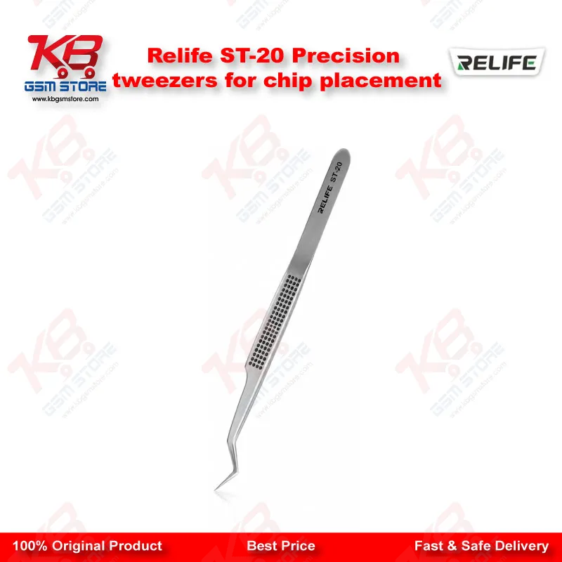 RELIFE ST-20 Anti-Magnetic Precision Tweezers for IC Chip Placement